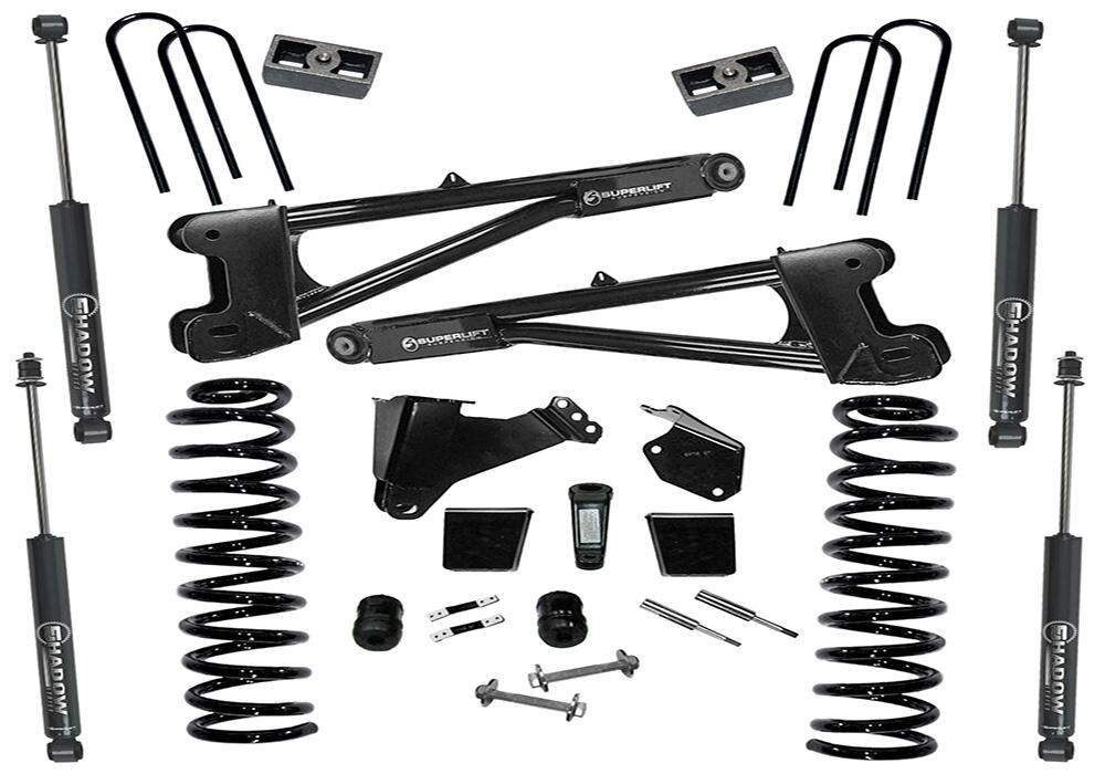 6 Inch Lift Kit 2005-2007 Ford F-250 and F-350 Super Duty 4WD Diesel Engine with Replacement Radius Arms and Shocks Superlift-3