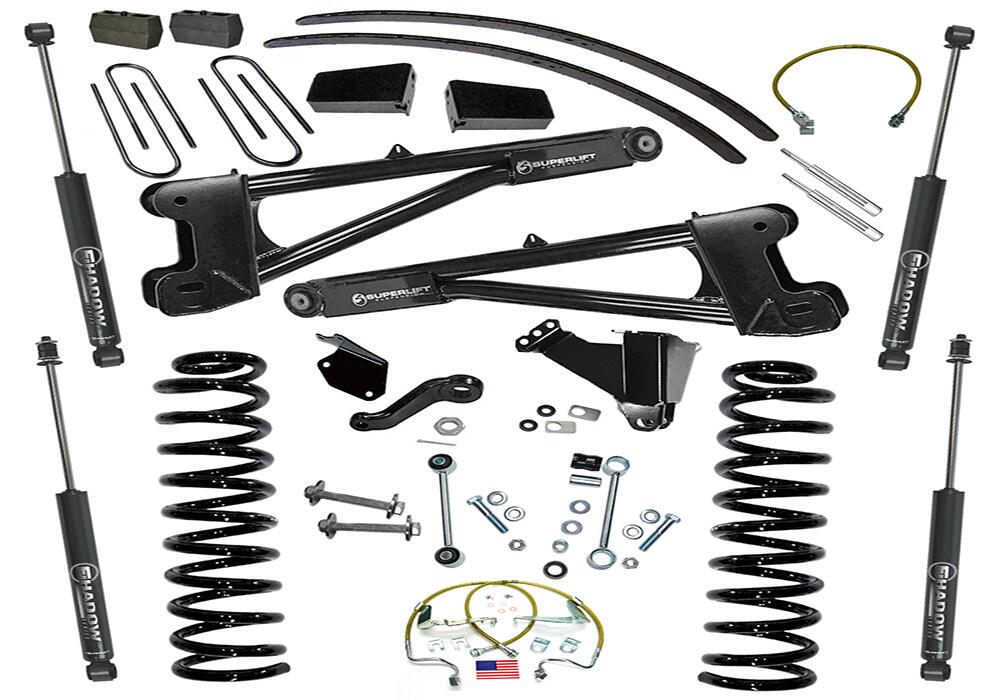 8 Inch Lift Kit 2005-2007 Ford F-250 and F-350 Super Duty 4WD Diesel Engine with Replacement Radius Arms and Shocks Superlift-5