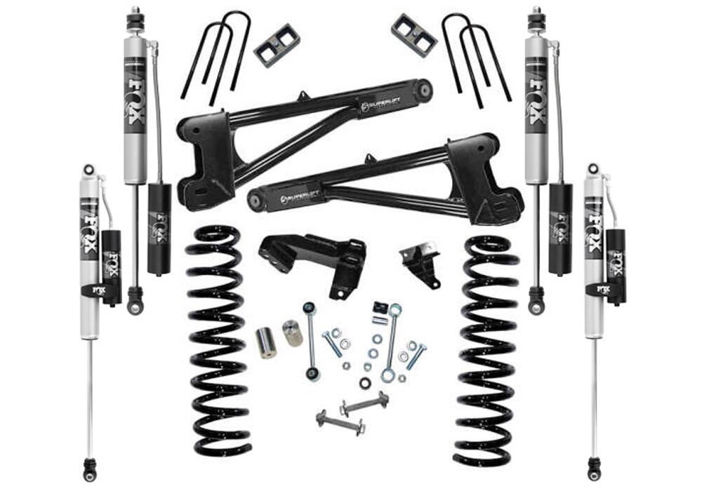 4 Inch Lift Kit 2008-2010 Ford F-250/350 4WD Diesel Engine with Replacement Radius Arms with Fox 2.0 Shocks Superlift
