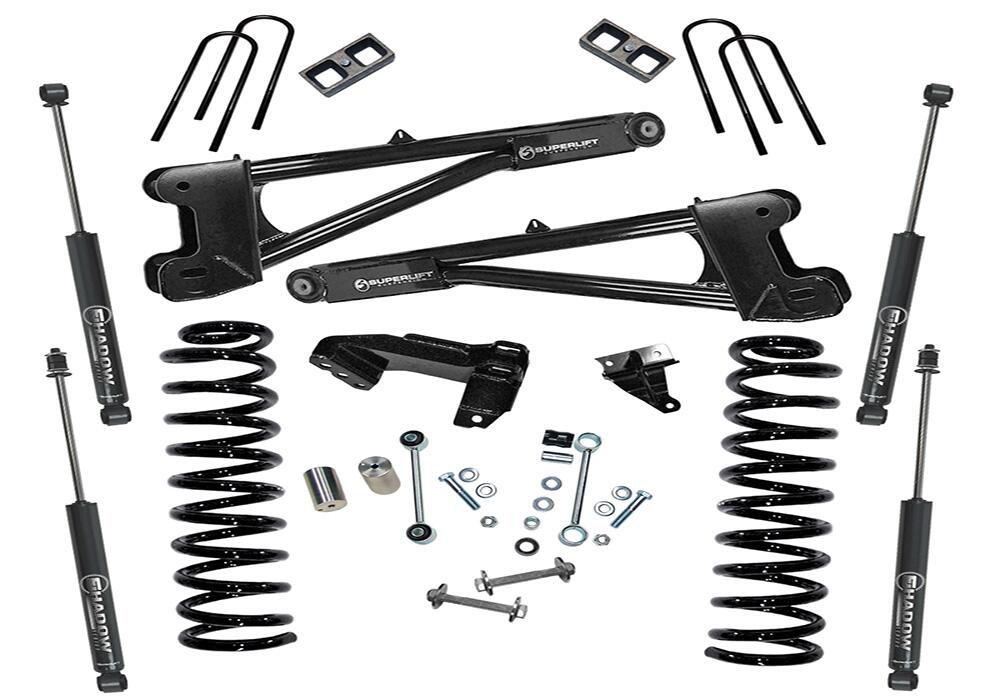 4 Inch Lift Kit 2008-2010 Ford F-250 and F-350 Super Duty 4WD Diesel Engine with Replacement Radius Arms and Shocks Superlift-5