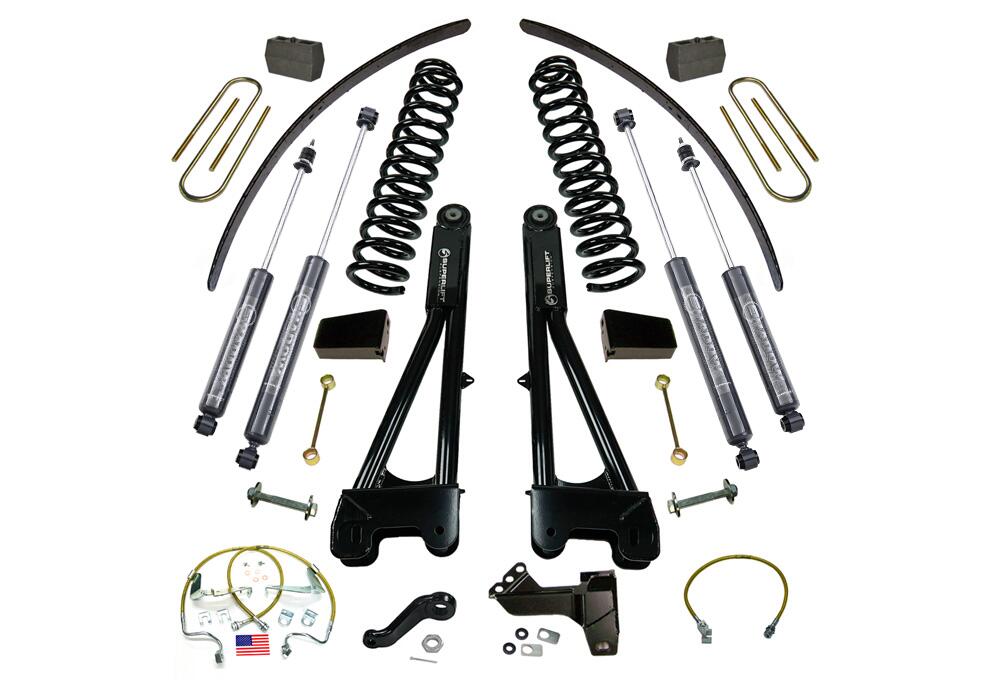 8 Inch Lift Kit 2008-2010 Ford F-250 and F-350 Super Duty 4WD Diesel Engine with Replacement Radius Arms and Shocks Superlift-3