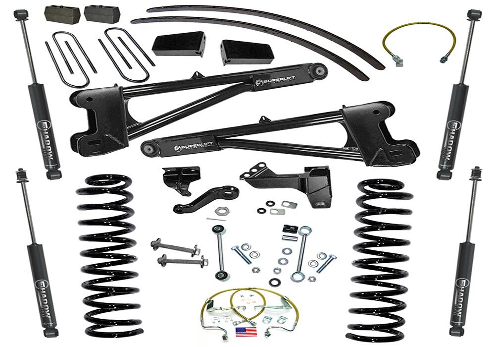 8 Inch Lift Kit 2008-2010 Ford F-250 and F-350 Super Duty 4WD Diesel Engine with Replacement Radius Arms and Shocks Superlift-5
