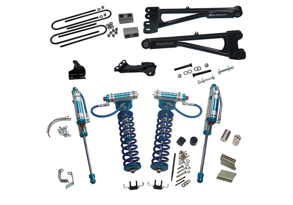 4 Inch Lift Kit 2011-2016 Ford F-250 and F-350 Super Duty 4WD Diesel Engine with Replacement Radius Arms and Shocks Superlift-1