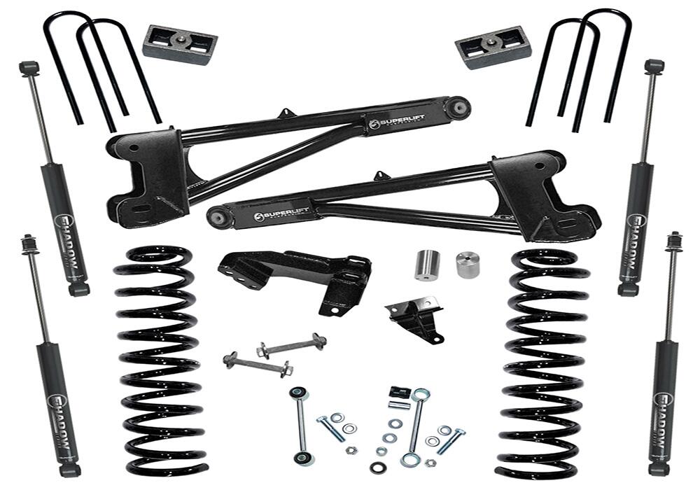 4 Inch Lift Kit 2011-2016 Ford F-250 and F-350 Super Duty 4WD Diesel Engine with Replacement Radius Arms and Shocks Superlift-5