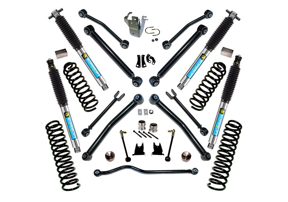 4 Inch Lift Kit 2007-2018 Jeep Wrangler JK Unlimited with Reflex Control Arms and Shocks Superlift-5
