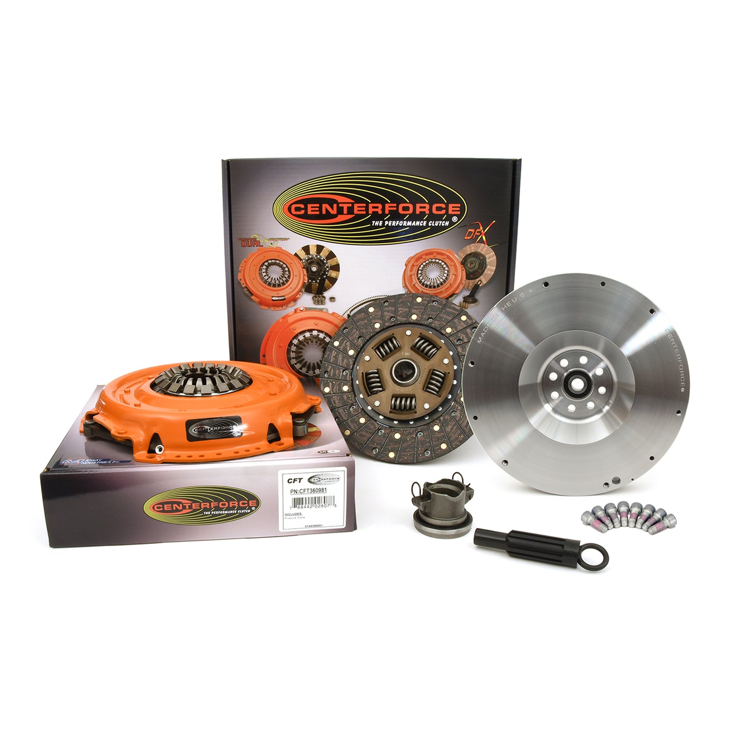 Performance Clutch and Flywheel Kit 83.85 lbs 146 Tooth Gear 0 in/oz Internally Balanced 8 Bolt Crank 458 ft/lbs Capacity 10.4 Inch Diameter 10-Spline Fits Jeep Wrangler 3.8L II Centerforce