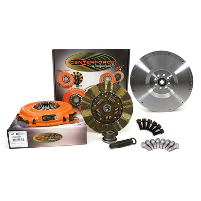 High Performance Clutch and Flywheel Kit 83.60 lbs 146 Tooth Gear 0 in/oz Internally Balanced 8 Bolt Crank 563 ft/lbs Capacity 10.4 Inch Diameter 10-Spline Fits Jeep Wrangler 3.8L Dual Friction Centerforce