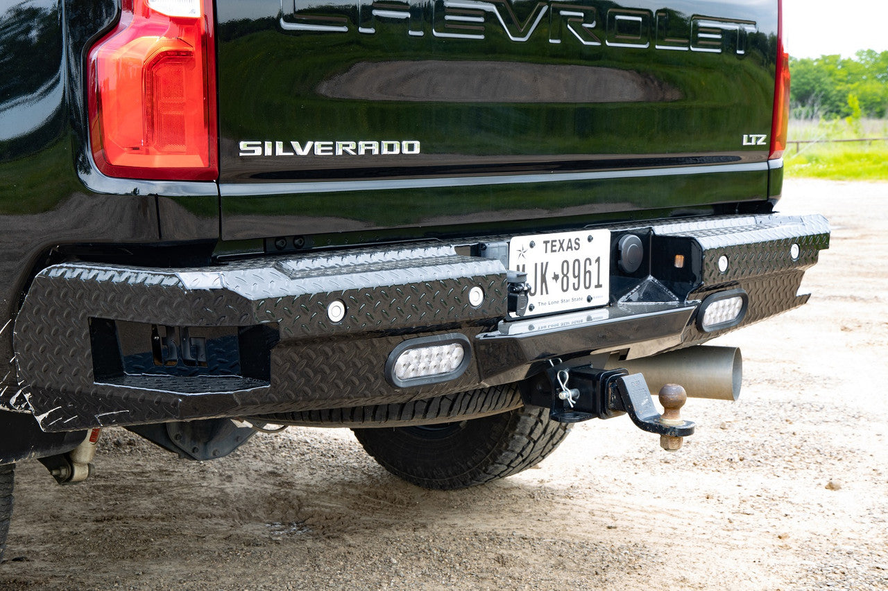 FT Rear Bumper For 2020-2026 Silverado/Sierra 2500/3500 HD Sensor Cutouts Bodyguard Bumpers-3