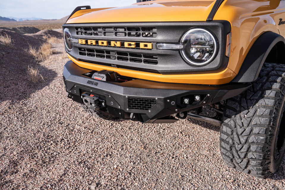 Freedom Front Bumper Base For 2021-2025 Ford Bronco Raptor Only Winch Mount Sensor Cutouts Bodyguard Bumpers-1