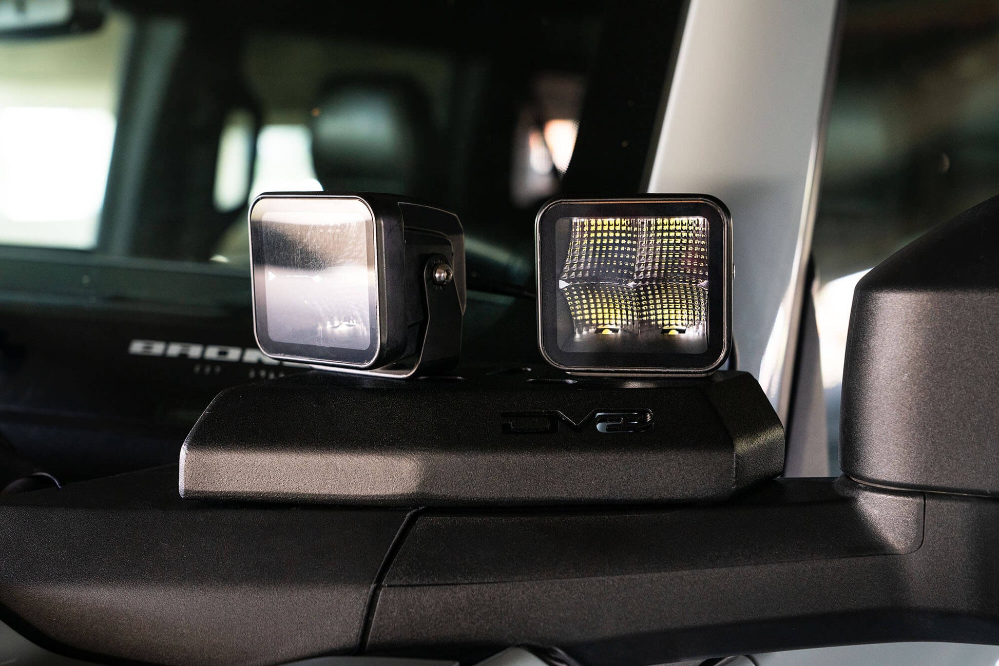 2021 2024 Ford Bronco A Pillar Pod Light Mounts DV8 Offroad-14