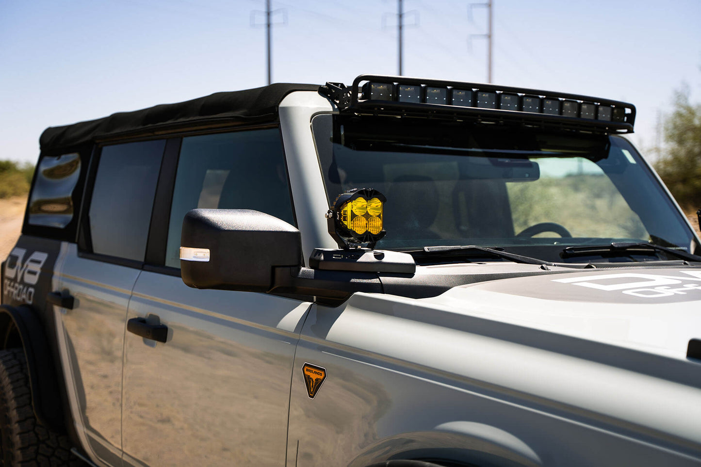 2021 2024 Ford Bronco A Pillar Pod Light Mounts DV8 Offroad-6