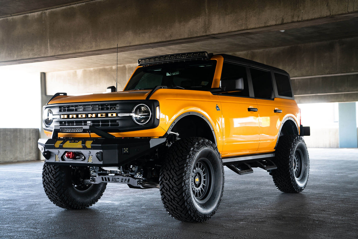 2021 2024 Ford Bronco 40 Inch Curved Light Bar Mount DV8 Offroad-7