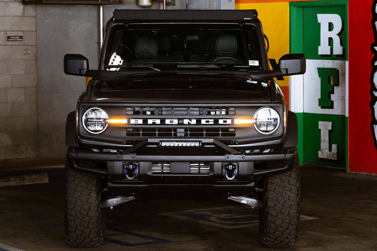 2021 2024 Ford Bronco Factory Modular Front Bumper Bull Bar DV8 Offroad-4