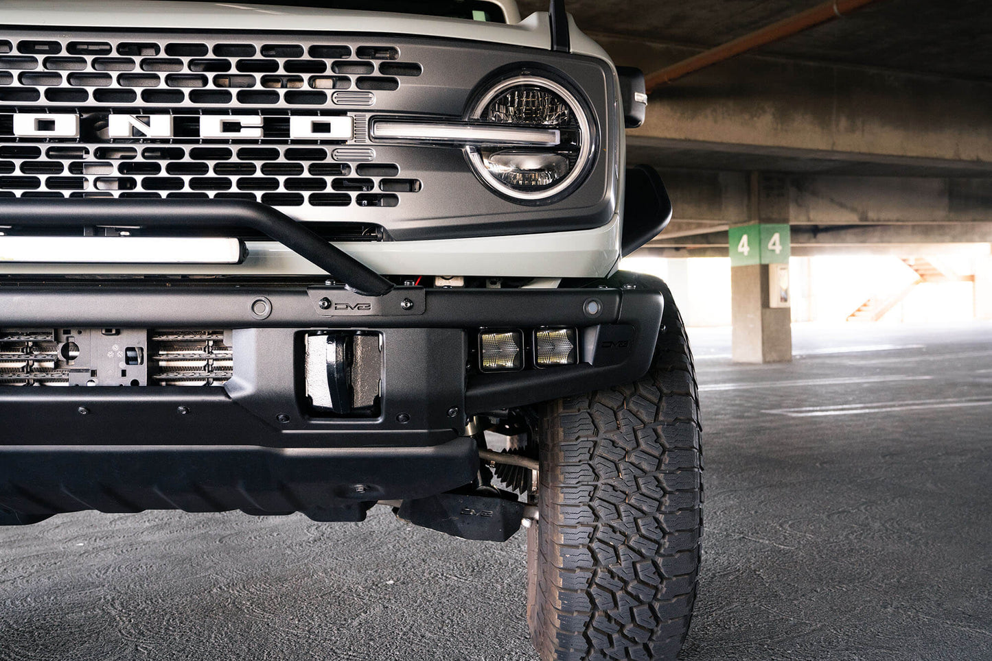 2021 2024 Ford Bronco Factory Bumper Pocket Light Mount DV8 Offroad-2
