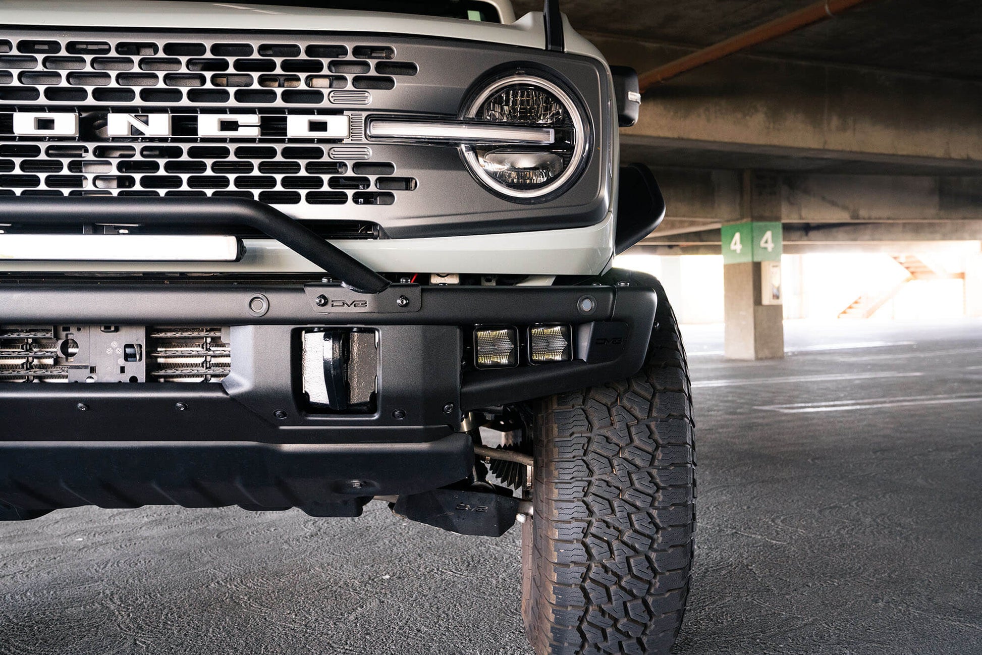 2021 2024 Ford Bronco Factory Bumper Pocket Light Mount DV8 Offroad-2