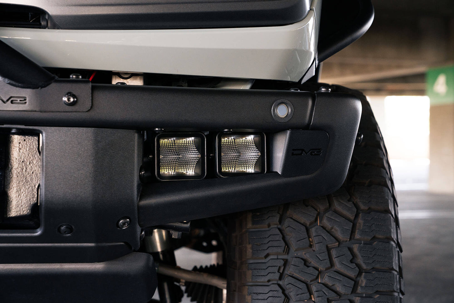 2021 2024 Ford Bronco Factory Bumper Pocket Light Mount DV8 Offroad-12