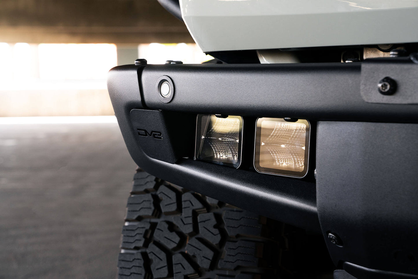 2021 2024 Ford Bronco Factory Bumper Pocket Light Mount DV8 Offroad-4
