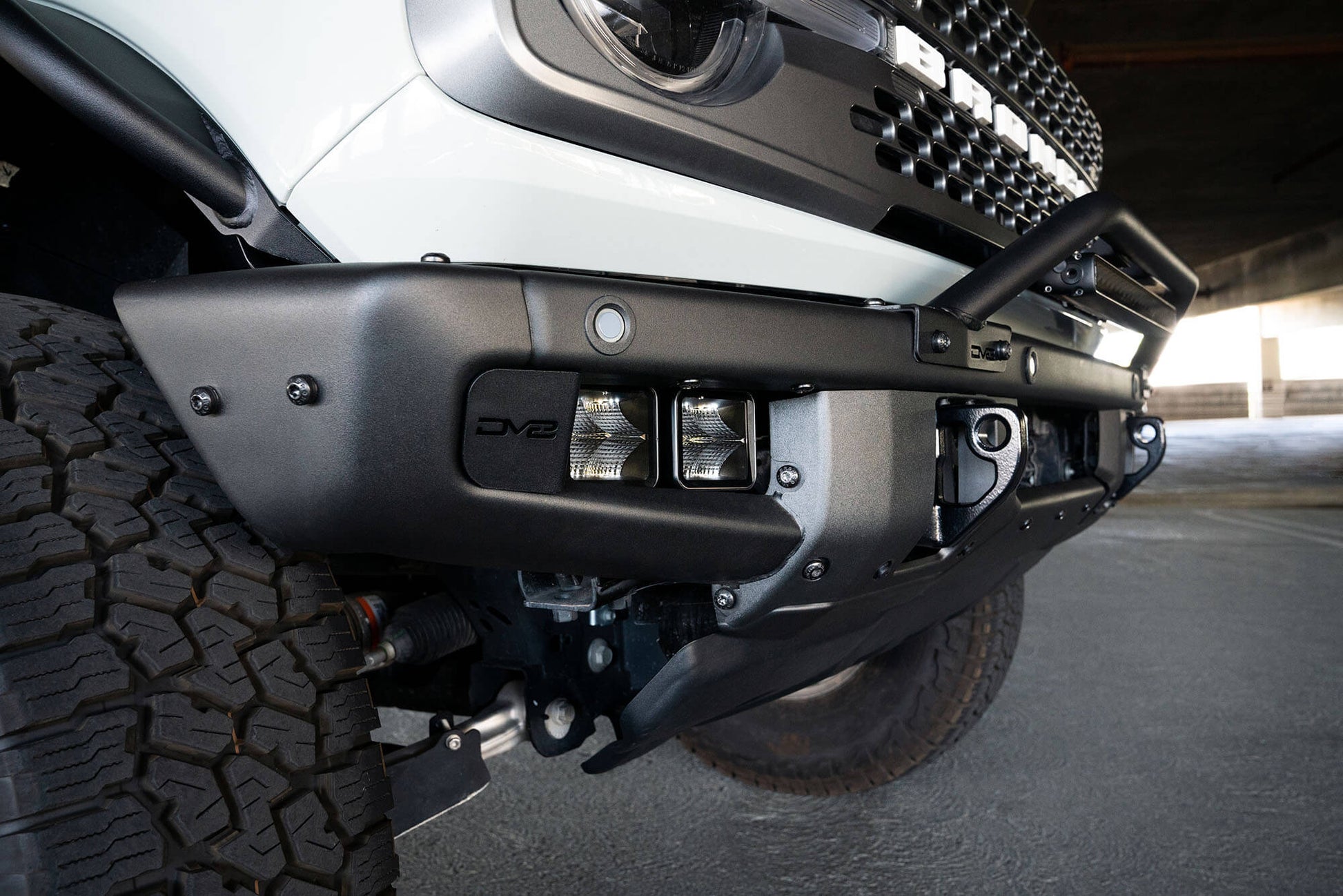 2021 2024 Ford Bronco Factory Bumper Pocket Light Mount DV8 Offroad-7