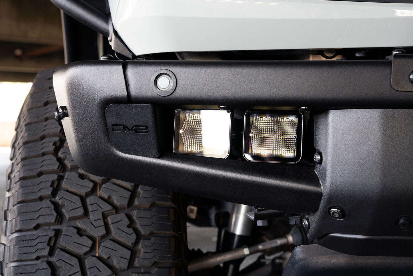 2021 2024 Ford Bronco Factory Bumper Pocket Light Mount DV8 Offroad-9