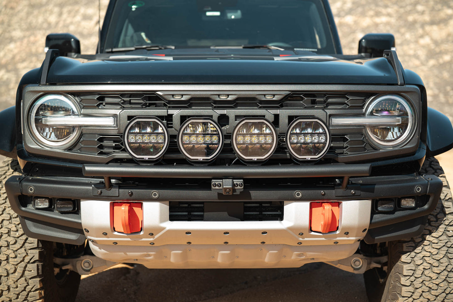 2021 2025 Ford Bronco Tube Push Bar DV8 Offroad-3