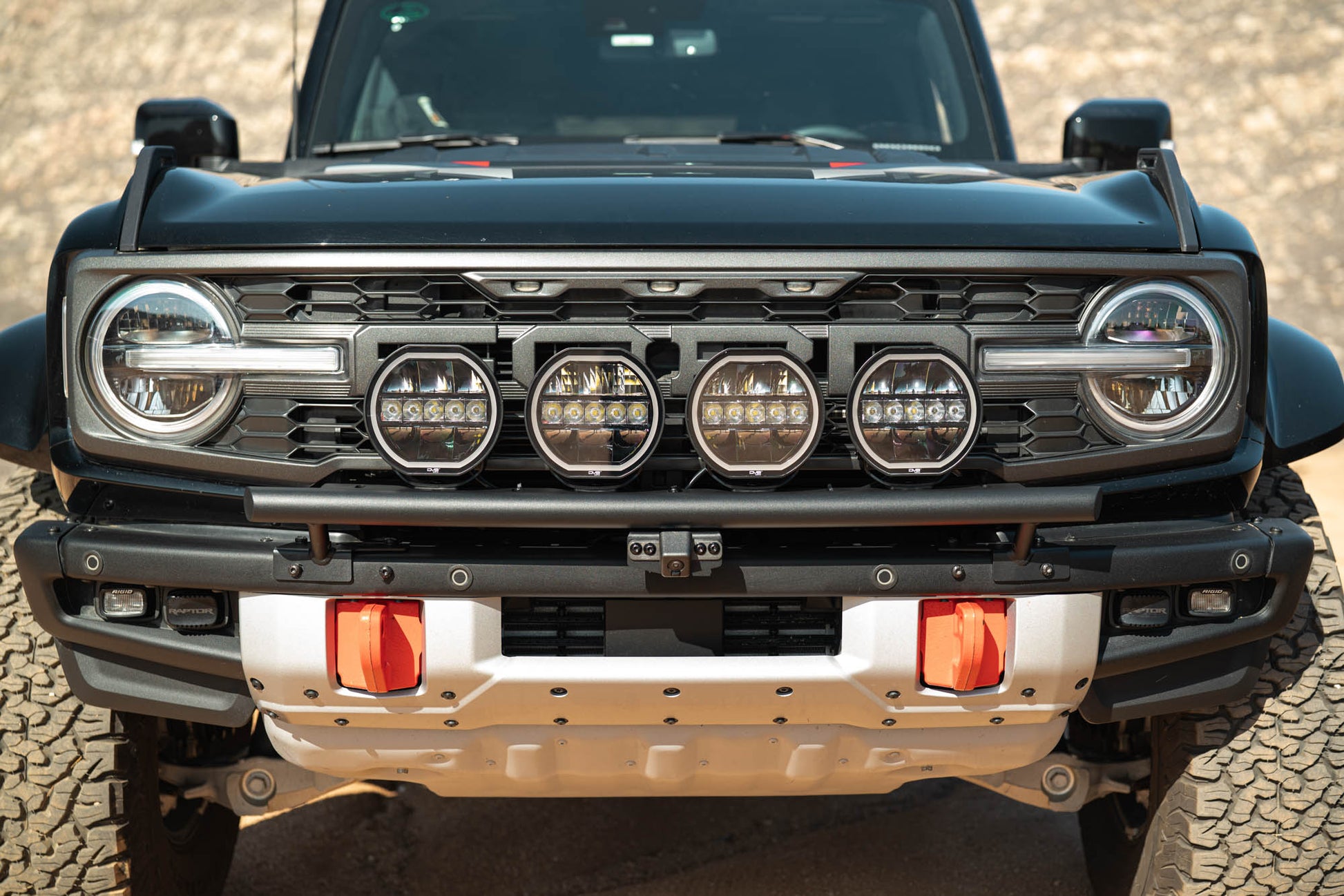 2021 2025 Ford Bronco Tube Push Bar DV8 Offroad-3