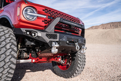 Freedom Front Bumper Baja For 2021-2025 Ford Bronco Winch Mount Sensor Cutouts With Camera Harness + Pod Bodyguard Bumpers-5