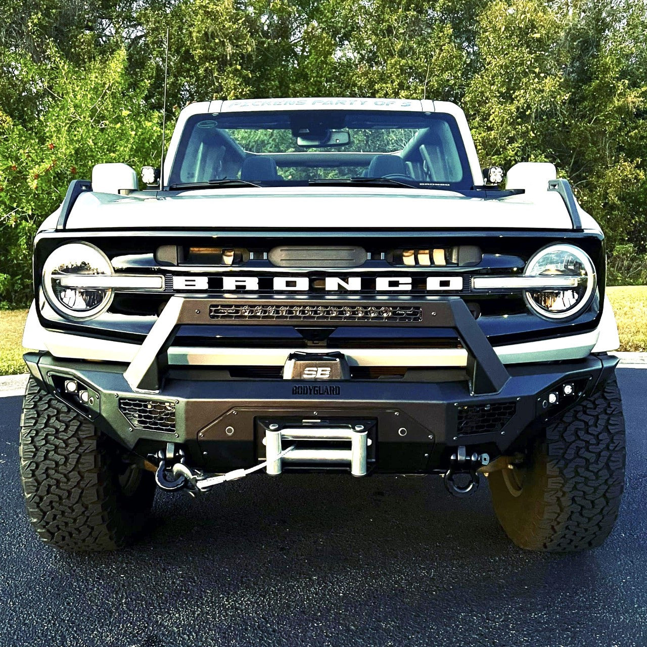Freedom Front Bumper Baja For 2021-2025 Ford Bronco Winch Mount Sensor Cutouts No Camera Harness or Pod Bodyguard Bumpers-3