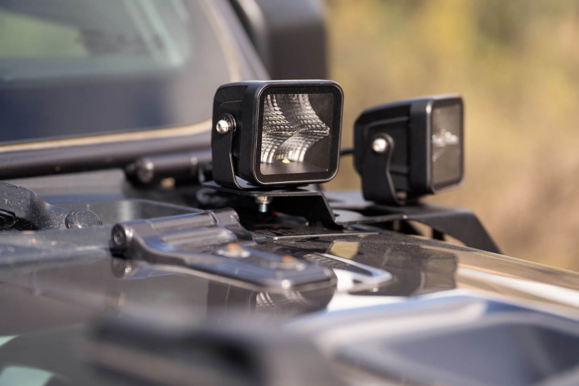 2018 2025 Jeep Wrangler JL JLU Gladiator JT A Pillar Dual Pod Light Mounts DV8 Offroad-11
