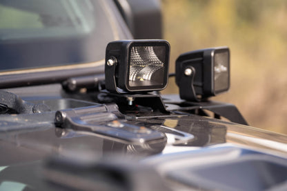 2018 2025 Jeep Wrangler JL JLU Gladiator JT A Pillar Dual Pod Light Mounts DV8 Offroad-11