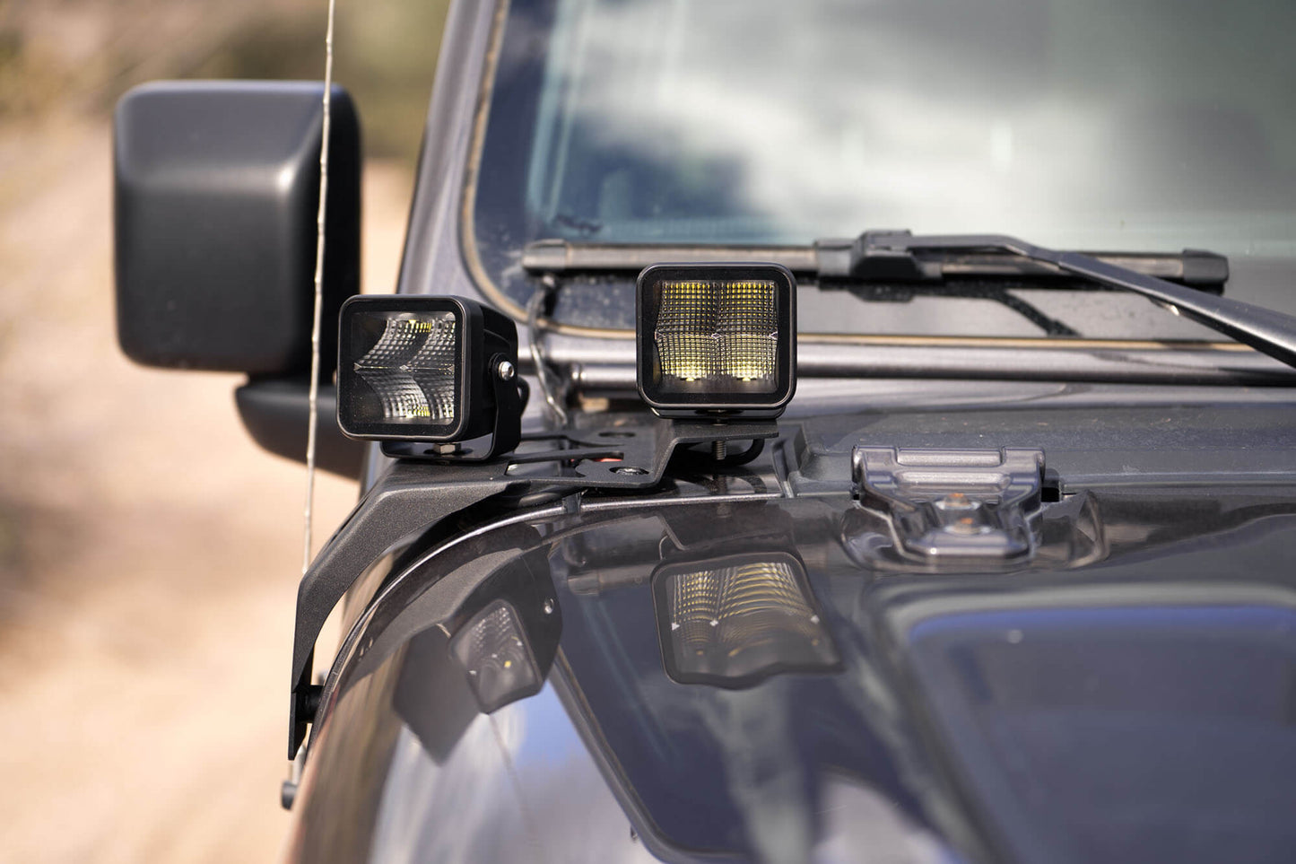 2018 2025 Jeep Wrangler JL JLU Gladiator JT A Pillar Dual Pod Light Mounts DV8 Offroad-4