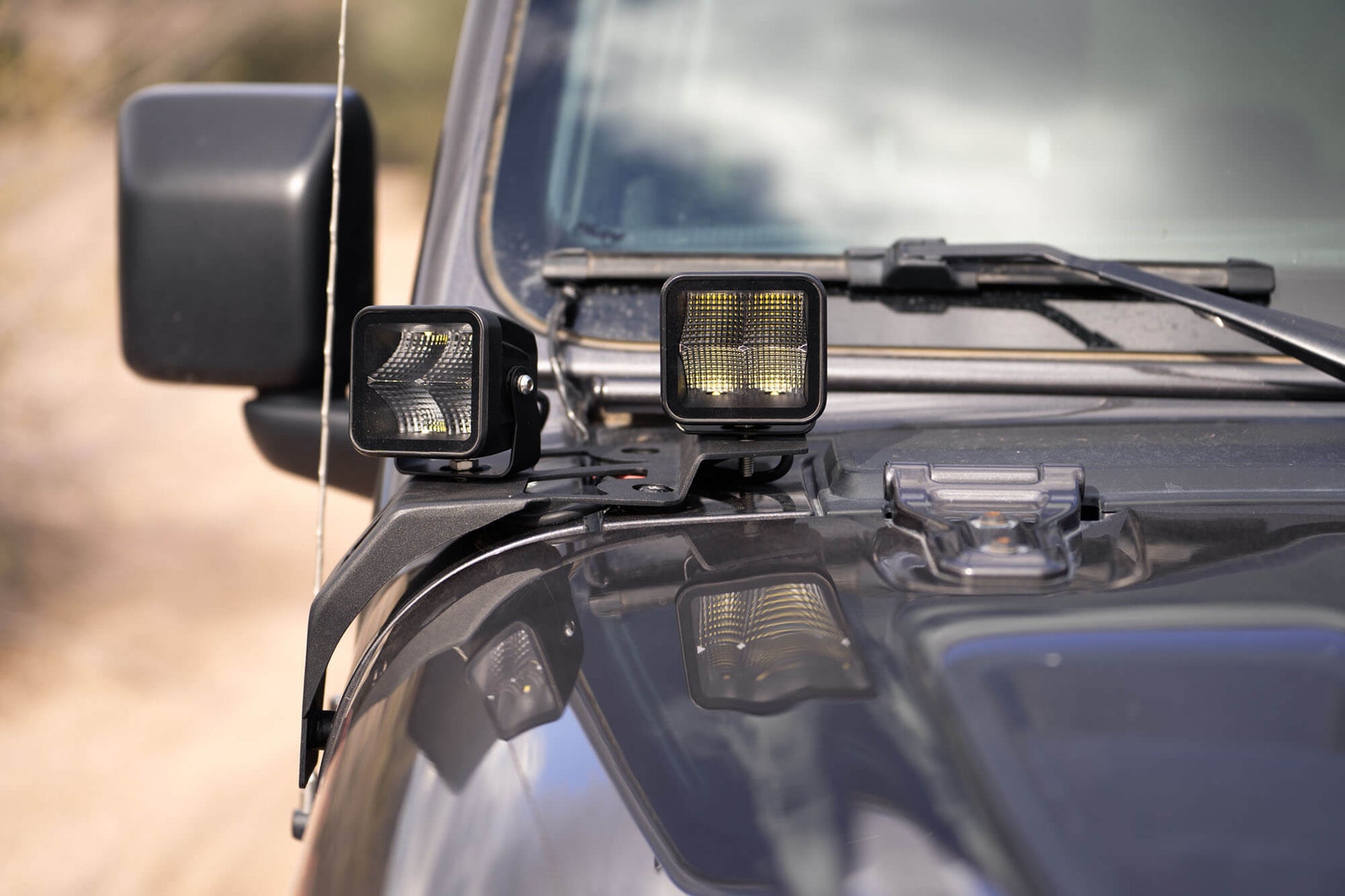 2018 2025 Jeep Wrangler JL JLU Gladiator JT A Pillar Dual Pod Light Mounts DV8 Offroad-4