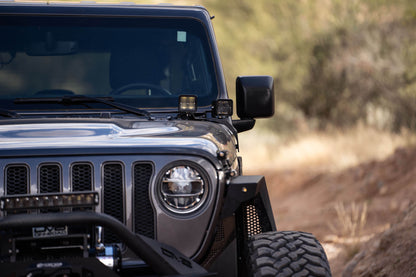 2018 2025 Jeep Wrangler JL JLU Gladiator JT A Pillar Dual Pod Light Mounts DV8 Offroad-7
