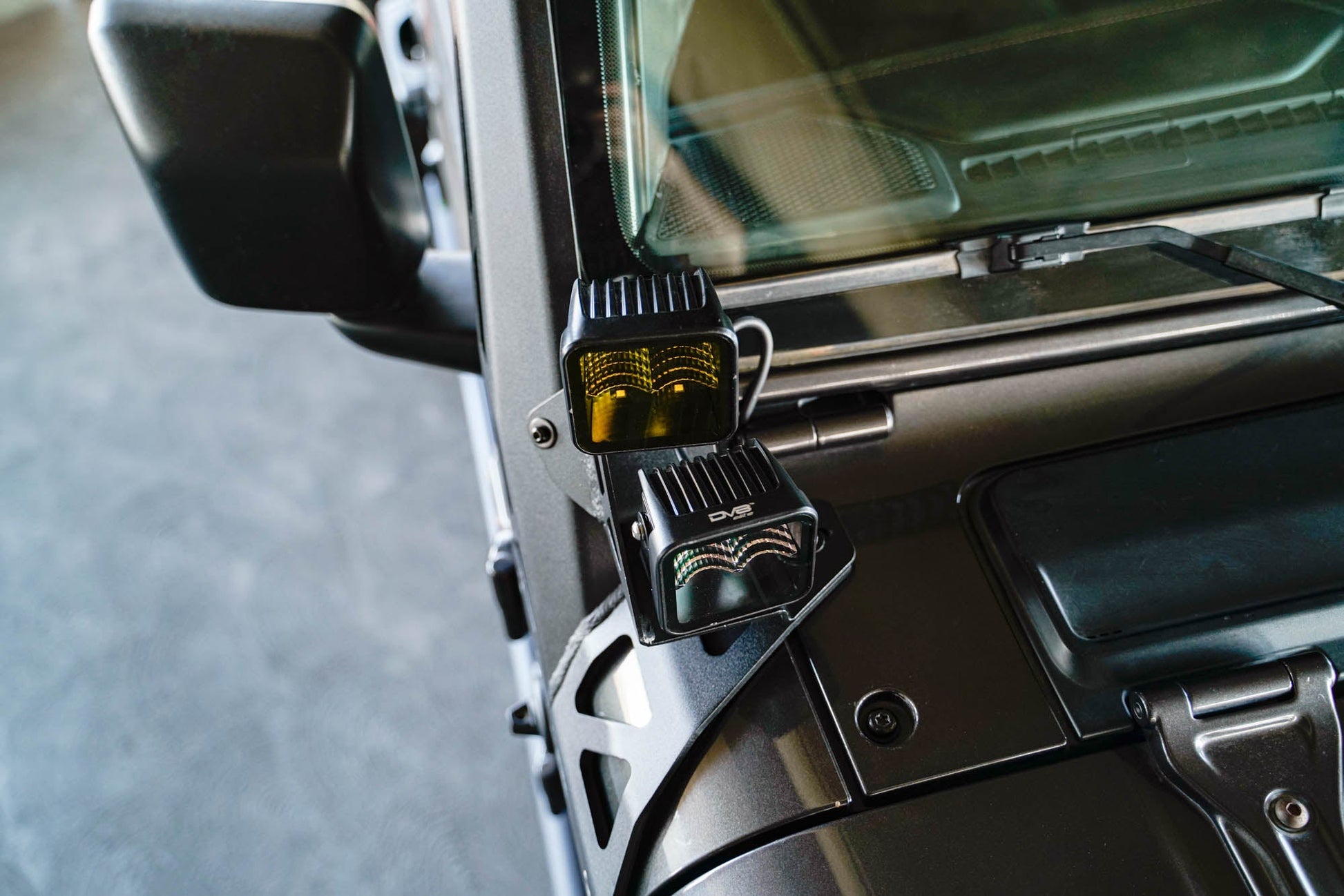 2018 2025 Jeep Gladiator JT Wrangler JL JLU A Pillar Dual Light Pod Mounts DV8 Offroad-4