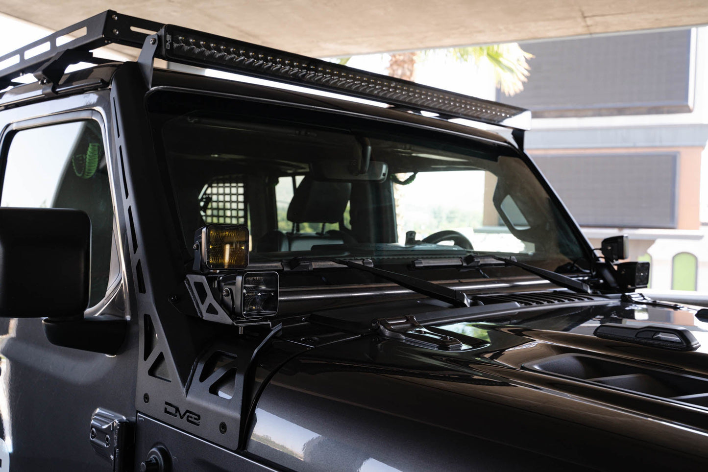 2018 2025 Jeep Gladiator JT Wrangler JL JLU A Pillar Dual Light Pod Mounts DV8 Offroad-5
