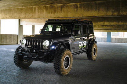 2018 2025 Jeep Gladiator JT Wrangler JL JLU A Pillar Dual Light Pod Mounts DV8 Offroad-7