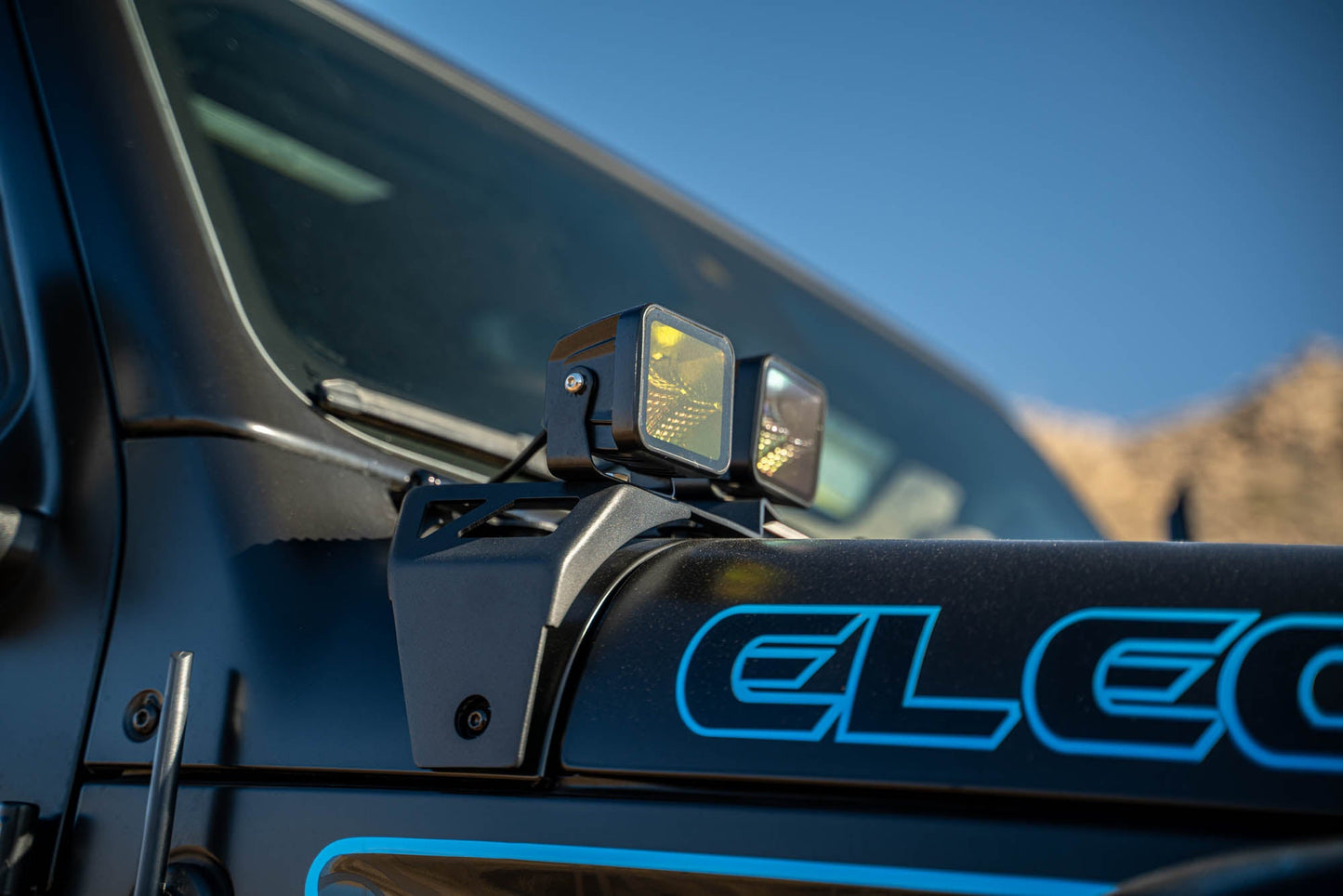 2020 2025 Jeep Wrangler JL JLU 4xe Gladiator JT Dual Light Pod Mounts DV8 Offroad-7
