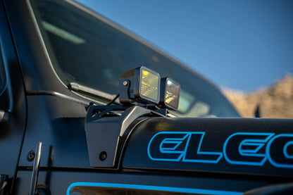 2020 2025 Jeep Wrangler JL JLU 4xe Gladiator JT Dual Light Pod Mounts DV8 Offroad-7