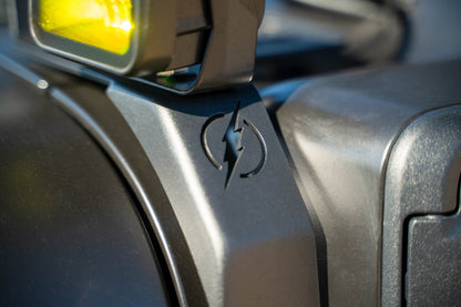 2020 2025 Jeep Wrangler JL JLU 4xe Gladiator JT Dual Light Pod Mounts DV8 Offroad-10