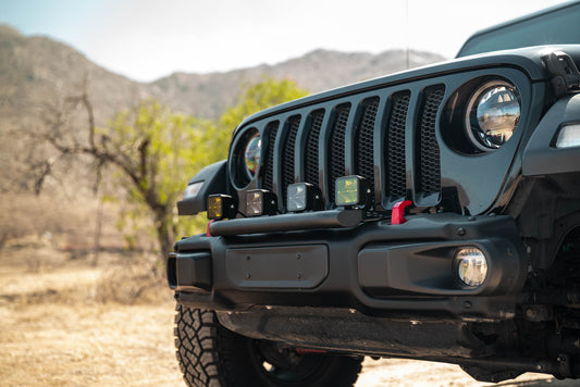 2018 2025 Wrangler JL Push Bar for Mopar Rubicon Steel Bumper DV8 Offroad-1