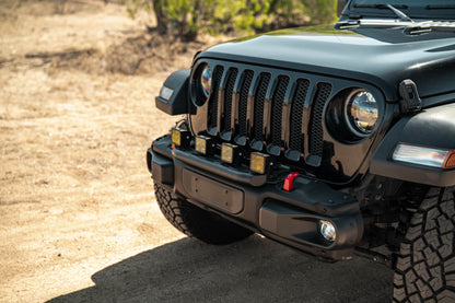 2018 2025 Wrangler JL Push Bar for Mopar Rubicon Steel Bumper DV8 Offroad-11