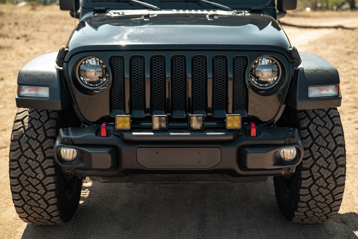 2018 2025 Wrangler JL Push Bar for Mopar Rubicon Steel Bumper DV8 Offroad-3