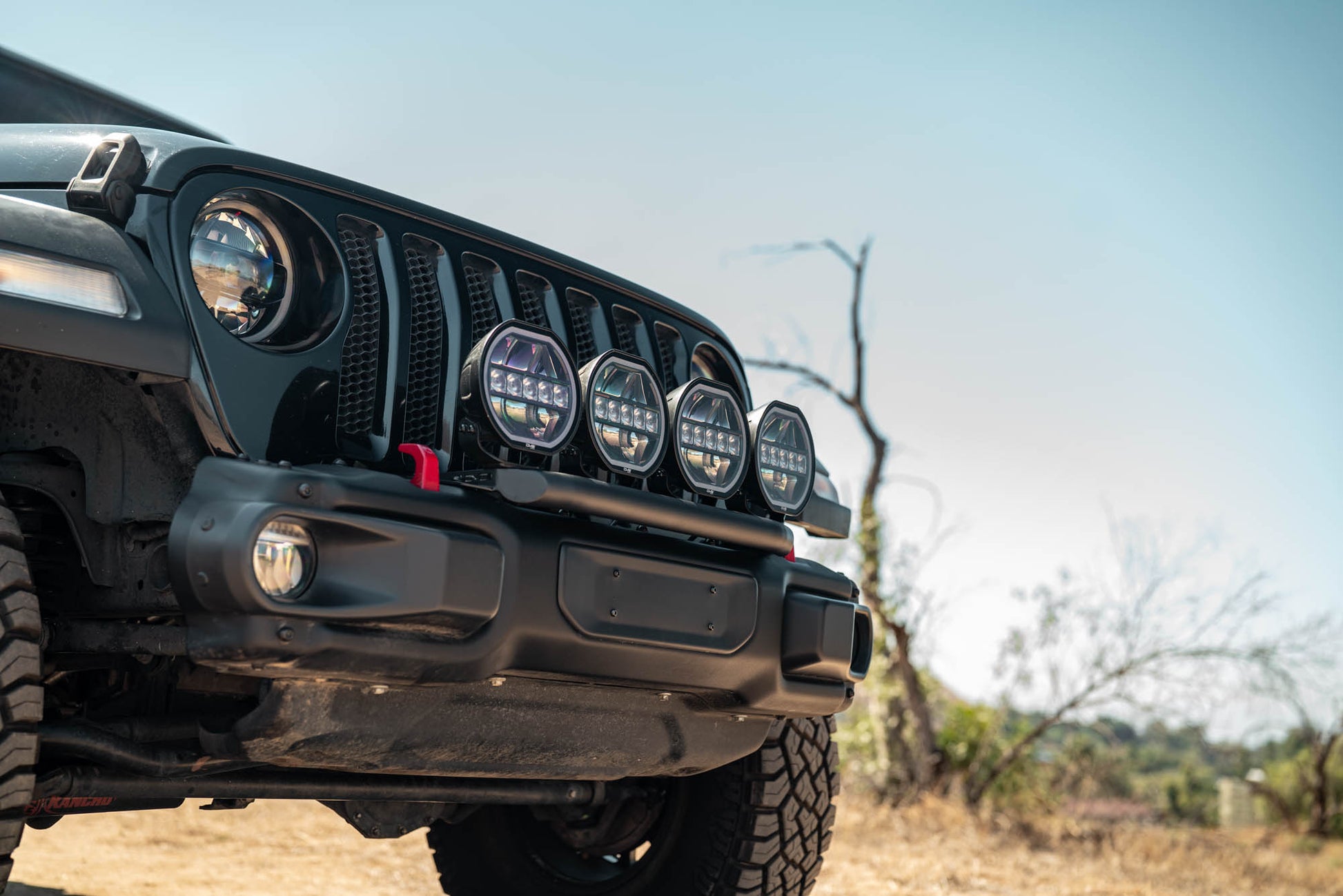 2018 2025 Wrangler JL Push Bar for Mopar Rubicon Steel Bumper DV8 Offroad-4