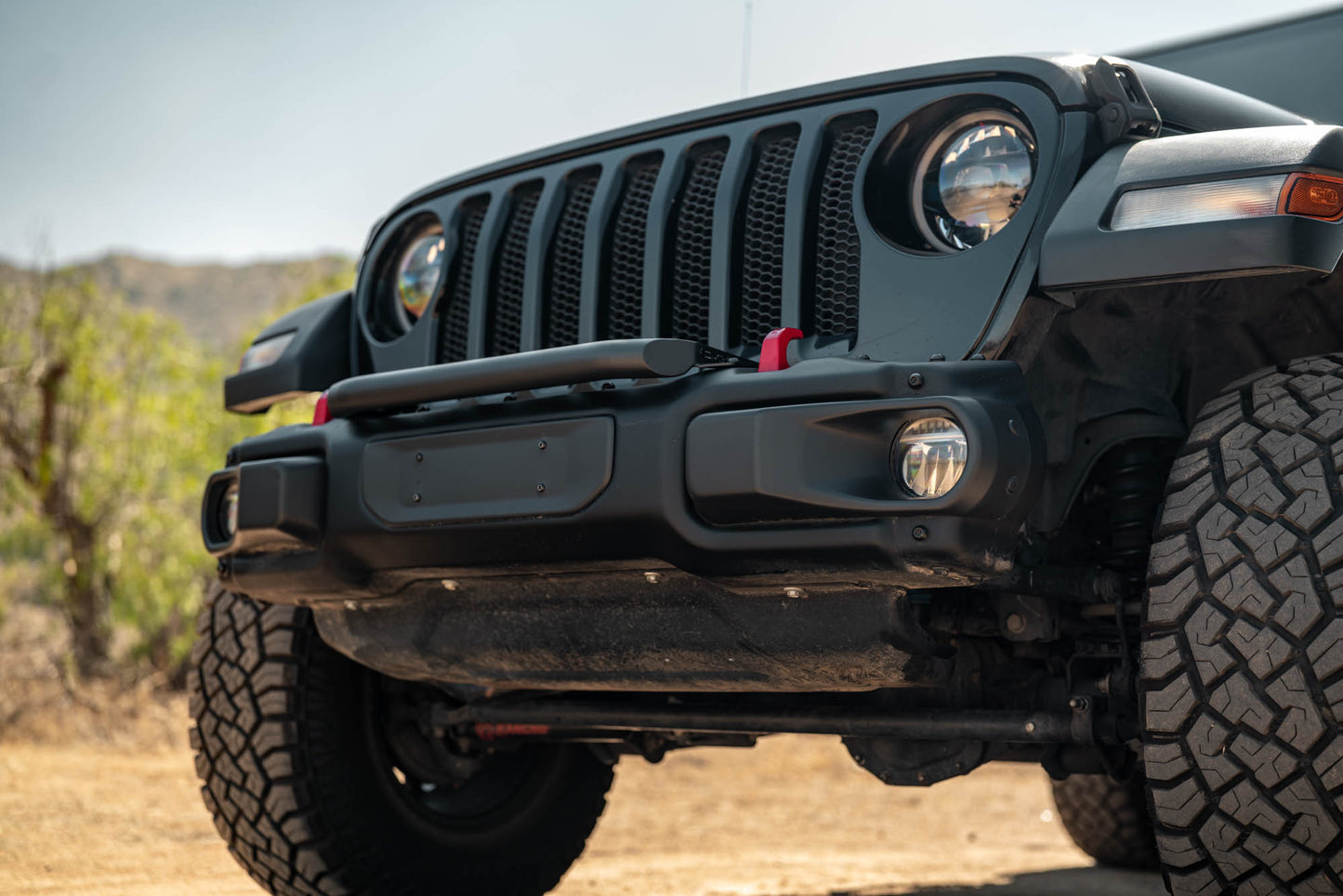 2018 2025 Wrangler JL Push Bar for Mopar Rubicon Steel Bumper DV8 Offroad-8