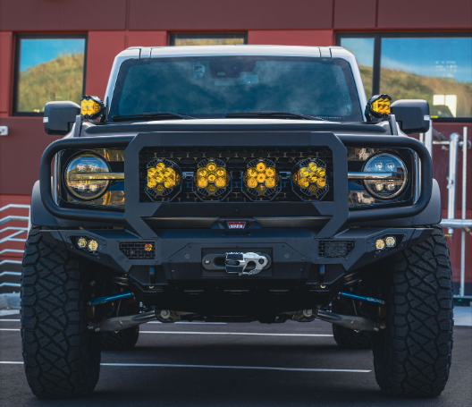 Freedom Front Bumper Extreme For 2021-2025 Ford Bronco Winch Mount Sensor Cutouts No Camera Harness Bodyguard Bumpers-5