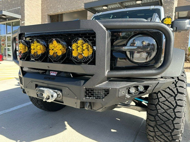 Freedom Front Bumper Extreme For 2021-2025 Ford Bronco Raptor Only Winch Mount Sensor Cutouts With Camera Harness Bodyguard Bumpers-3