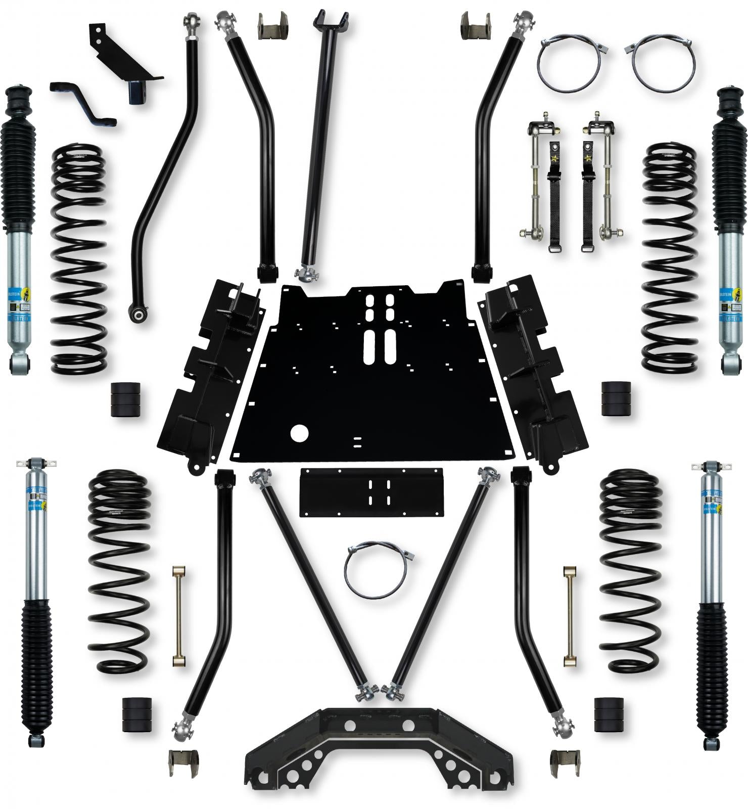 4.5 Inch X-Factor X2 Flat-Belly Long-Arm Suspension System For Jeep Wrangler LJ Rock Krawler