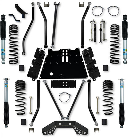 4.5 Inch X-Factor X2 Flat-Belly Long-Arm Suspension System For Jeep Wrangler LJ Rock Krawler