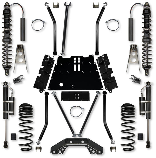 4.5 Inch X-Factor X2 Flat-Belly 4 Inch Stretch Coilover Long-Arm Suspension System For Jeep Wrangler LJ Trail Runner System Stage 1 Rock Krawler