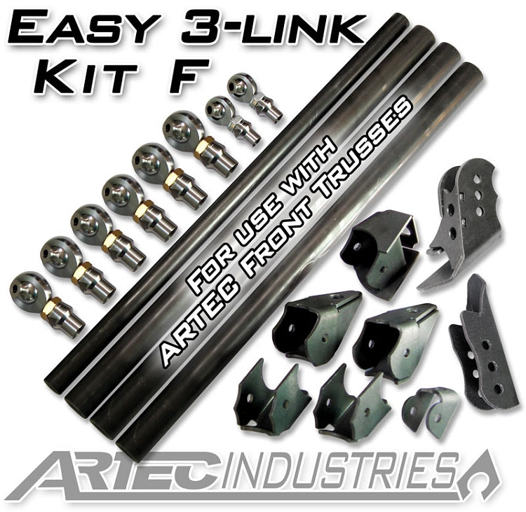 Easy 3 Link Kit F for Trusses No Tubing Outside Frame Chevy / Ford 78-79 Front Passenger Rear Driver Artec Industries