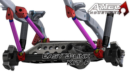 Easy 3 Link Kit F for Trusses Yes Outside Frame Ford 85-91 Front Driver Rear Passenger Artec Industries-1